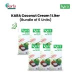 KARA Coconut Cream Santan 1Liter x 6 Units Bundle