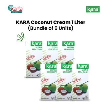 KARA Coconut Cream Santan 1Liter x 6 Units Bundle