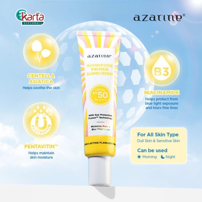 Azarine Invisipore Primer Sunscreen SPF 50 PA++++ (30ml)