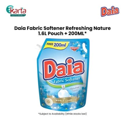Daia Fabric Softener Refreshing Nature 1.6L + FREE 200ml Pouch