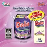 Daia Fabric Softener Luxurious Violet 1.6L + FREE 200ml Pouch