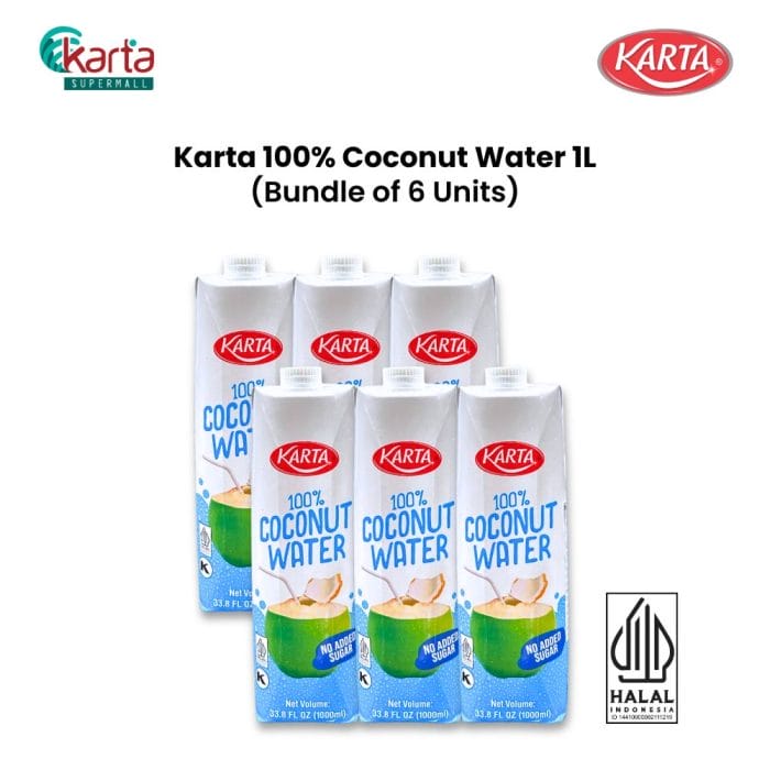 Karta 100% Coconut Water 1L x 6 Units