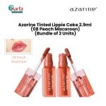 Azarine Tinted Lippie Cake 2.9ml  - Bundle of 2 Units (08 Peach Macaroon) (Clearance Sale : EXP Sept 2026)