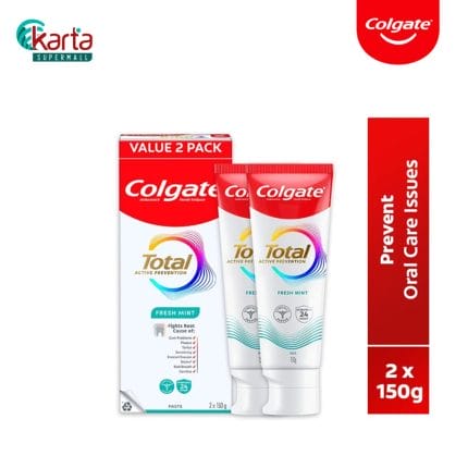Colgate Total Fresh Mint Toothpaste 150g Twin Pack