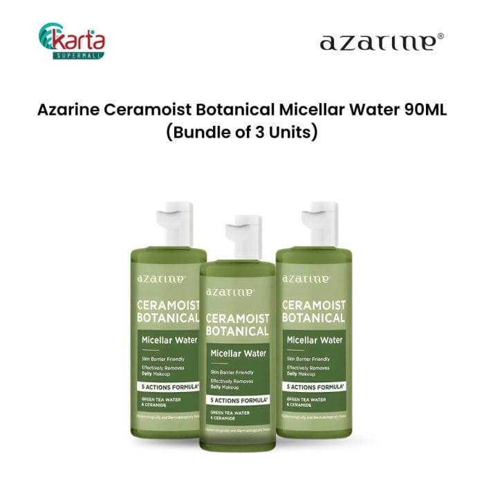 Azarine Ceramoist Botanical Micellar Water 90ML (Bundle of 3 Units)