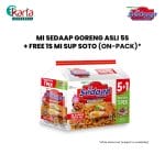 Mi Sedaap Goreng Asli 5s + FREE 1s Mi Sup Soto (On-Pack)