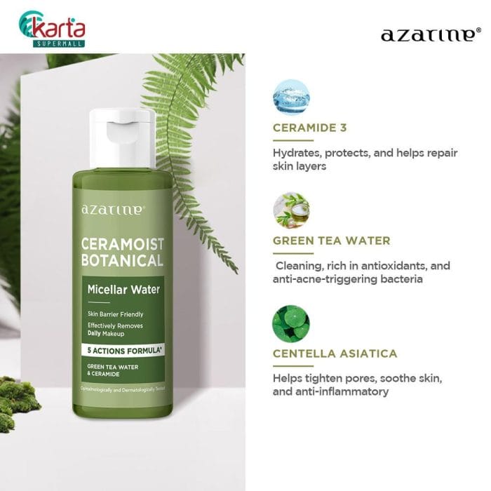 Azarine Ceramoist Botanical Micellar Water 90ML (Bundle of 3 Units)