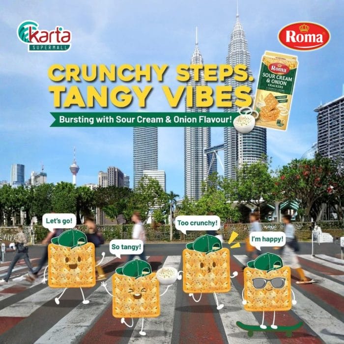 ROMA SOUR CREAM & ONION CRACKER 337.5g (3 X 112.5g)