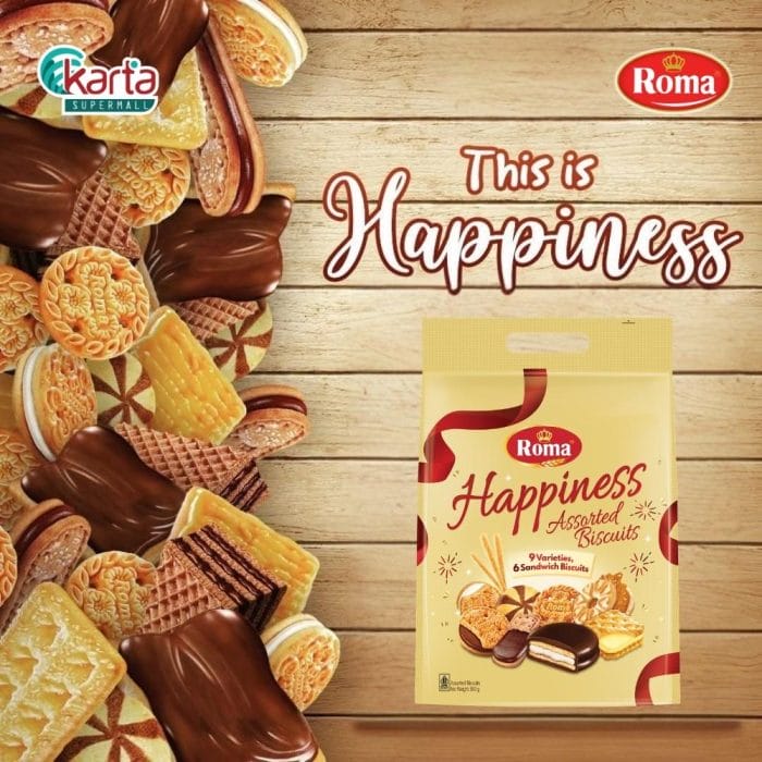 ROMA HAPPINESS ASSORTED BISCUITS 900G