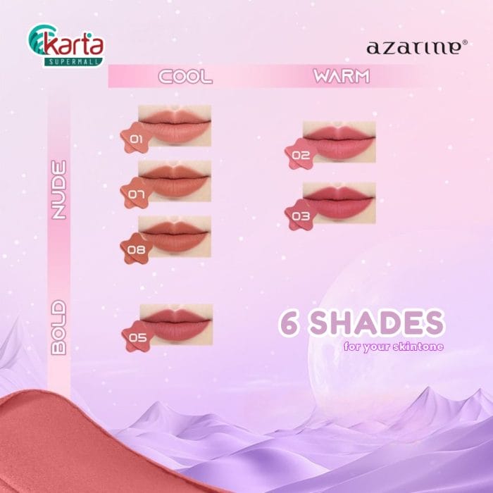 AZARINE Mattelite Lock Lipstick (Assorted Colours)
