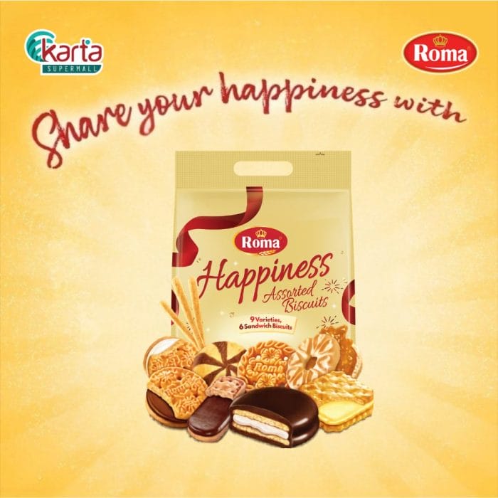 ROMA HAPPINESS ASSORTED BISCUITS 900G