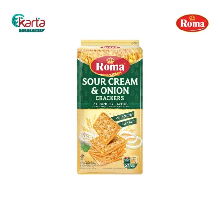 ROMA SOUR CREAM & ONION CRACKER 337.5g (3 X 112.5g)