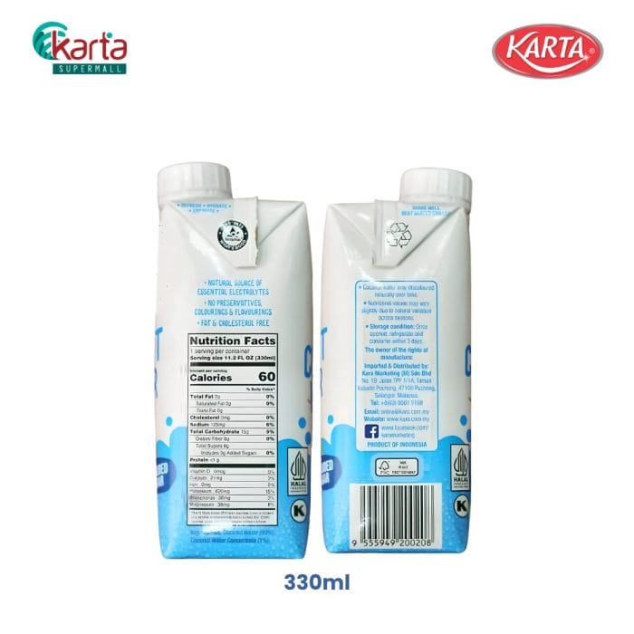 Karta 100% Coconut Water 6's x 330ml