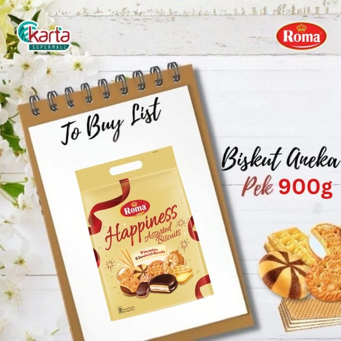 ROMA HAPPINESS ASSORTED BISCUITS 900G