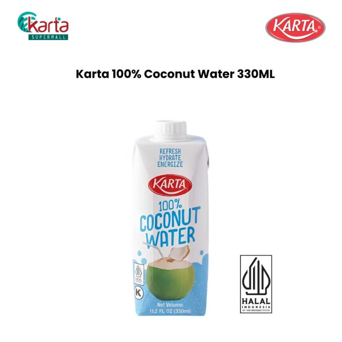 Karta 100% Coconut Water 6's x 330ml x 2 (1 carton)