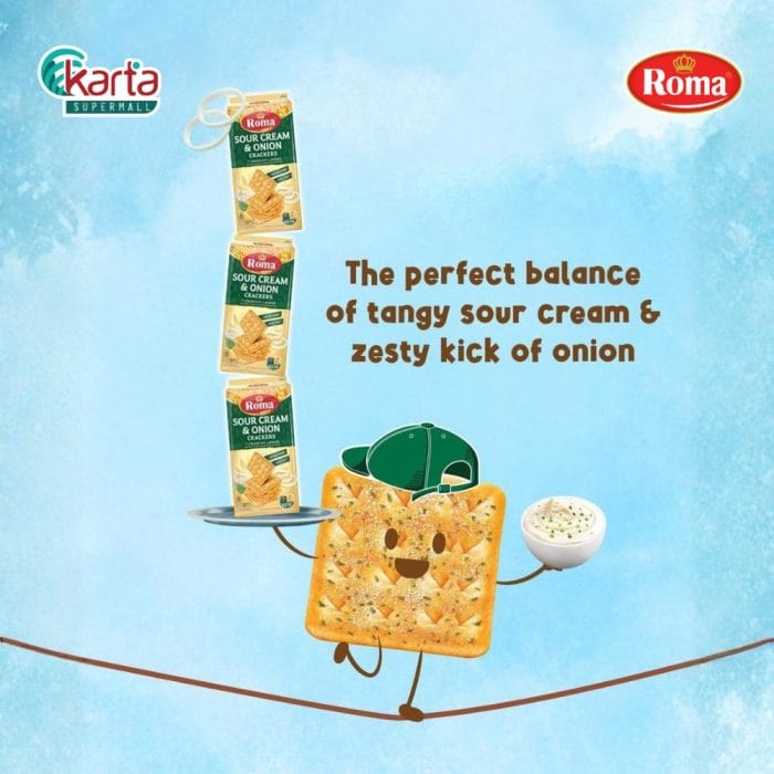 ROMA SOUR CREAM & ONION CRACKER 270g (12 X 22.5g)