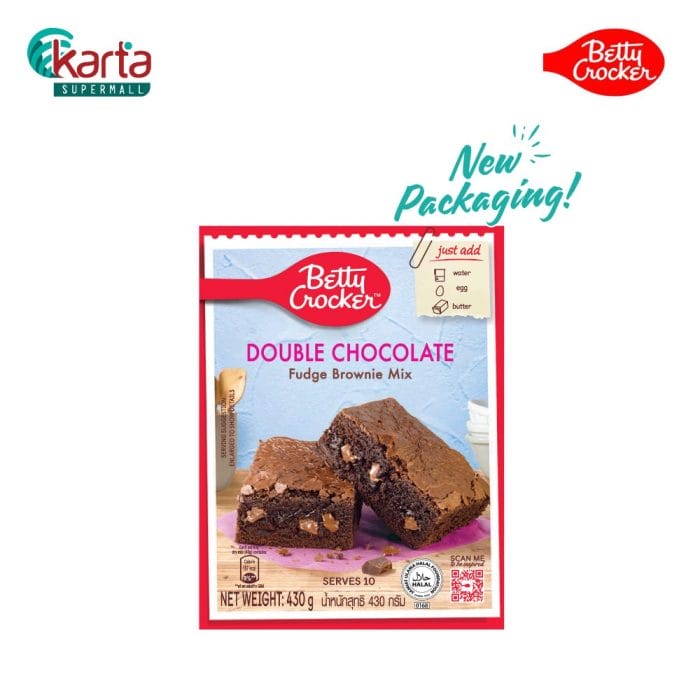 Betty Crocker Double Chocolate Fudge Brownie Mix 430g