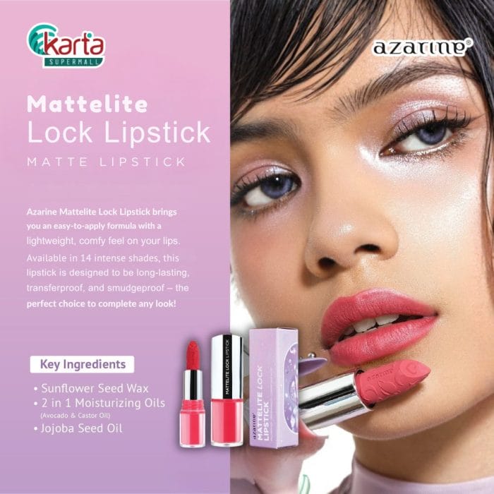 AZARINE Mattelite Lock Lipstick (Assorted Colours)