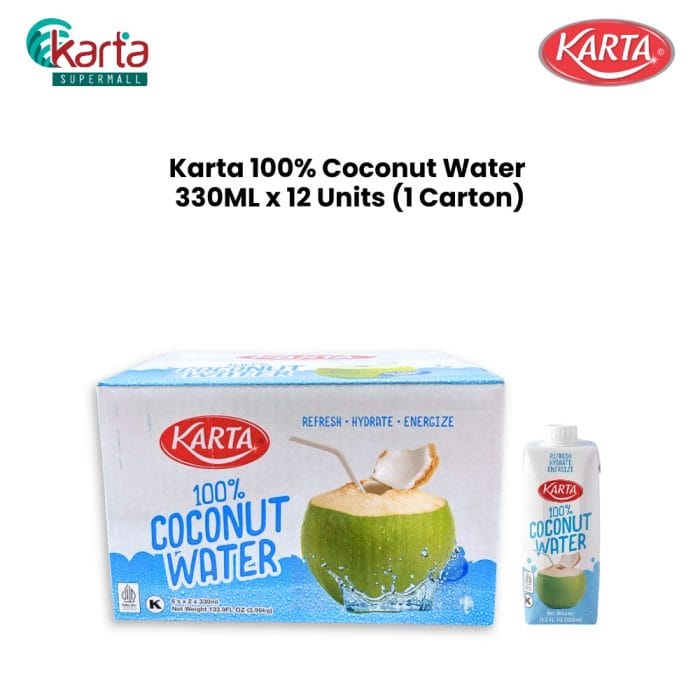 Karta 100% Coconut Water 6's x 330ml x 2 (1 carton)