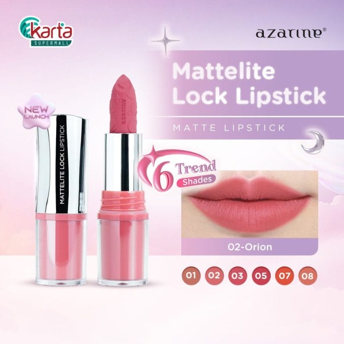 AZARINE Mattelite Lock Lipstick (Assorted Colours)