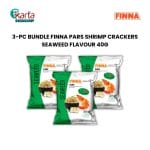 Finna Pars Shrimp Crackers Seaweed Flavour 40g (3-Pack Bundle)