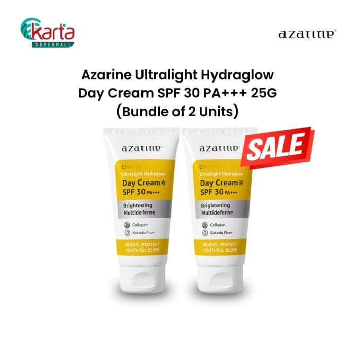 Azarine Ultralight Hydraglow Day Cream SPF 30 PA+++ 25G (2pc Bundle)