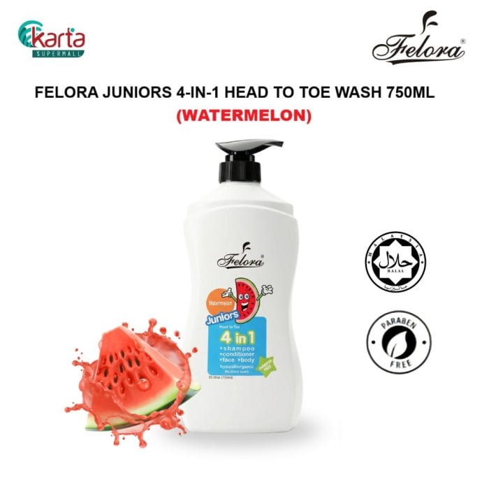 Felora Juniors 4-in-1 Head to Toe Wash 750ml (Assorted Variants)