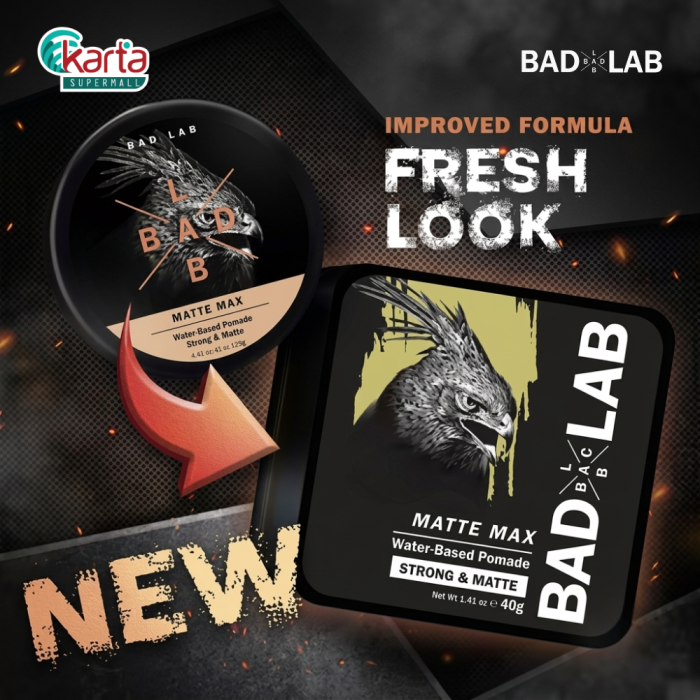 Bad Lab Matte Max Water-Based Pomade - Strong & Matte (40g)