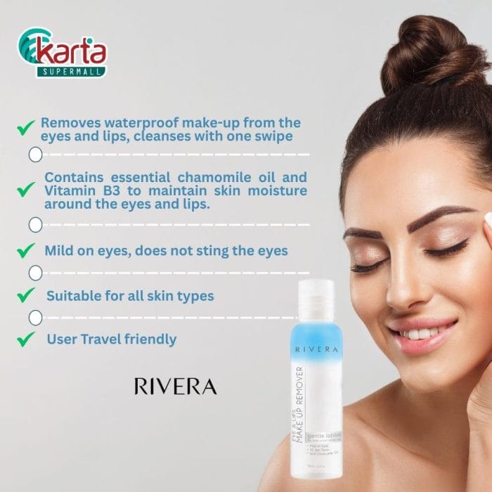 RIVERA Eye & Lip Makeup Remover 110ml Twin Pack (STEP 1 of Brightening Care)