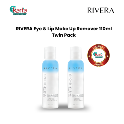 RIVERA Eye & Lip Makeup Remover 110ml Twin Pack (STEP 1 of Brightening Care)