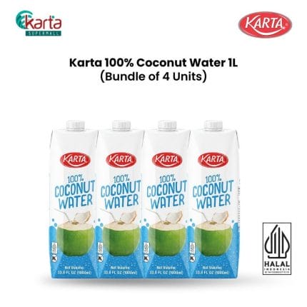 Karta 100% Coconut Water 1L x 4 Units